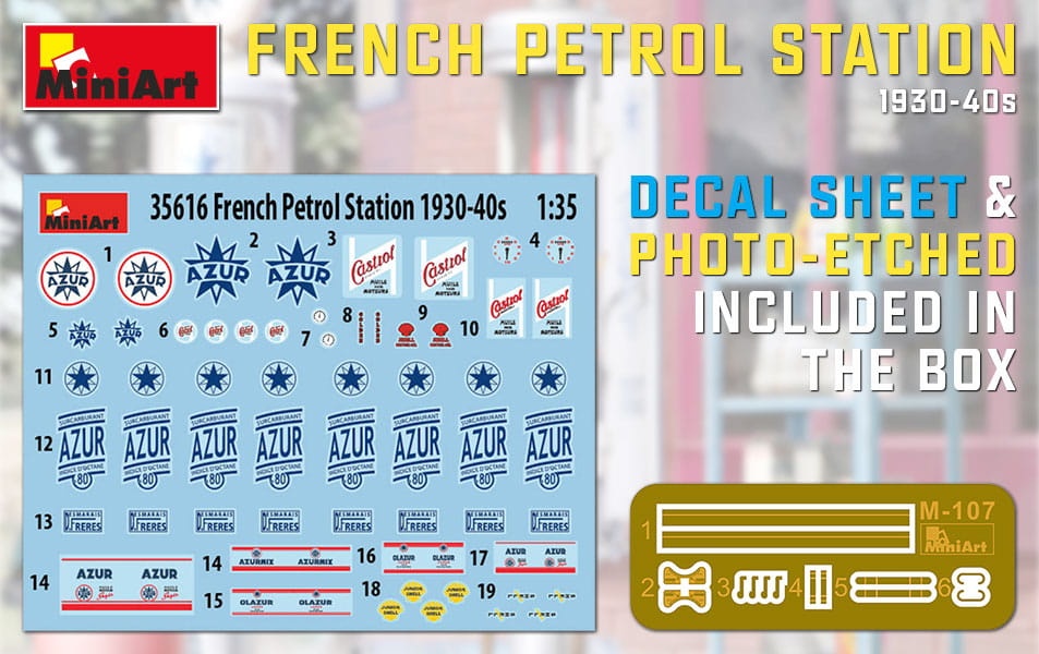 Zdjęcie dodatkowe produktu French Petrol Station 1930-40s 1:35 MiniArt 35616