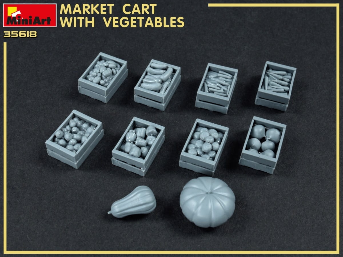 Zdjęcie dodatkowe produktu Market Cart With Vegetables 1:35 MiniArt 35623