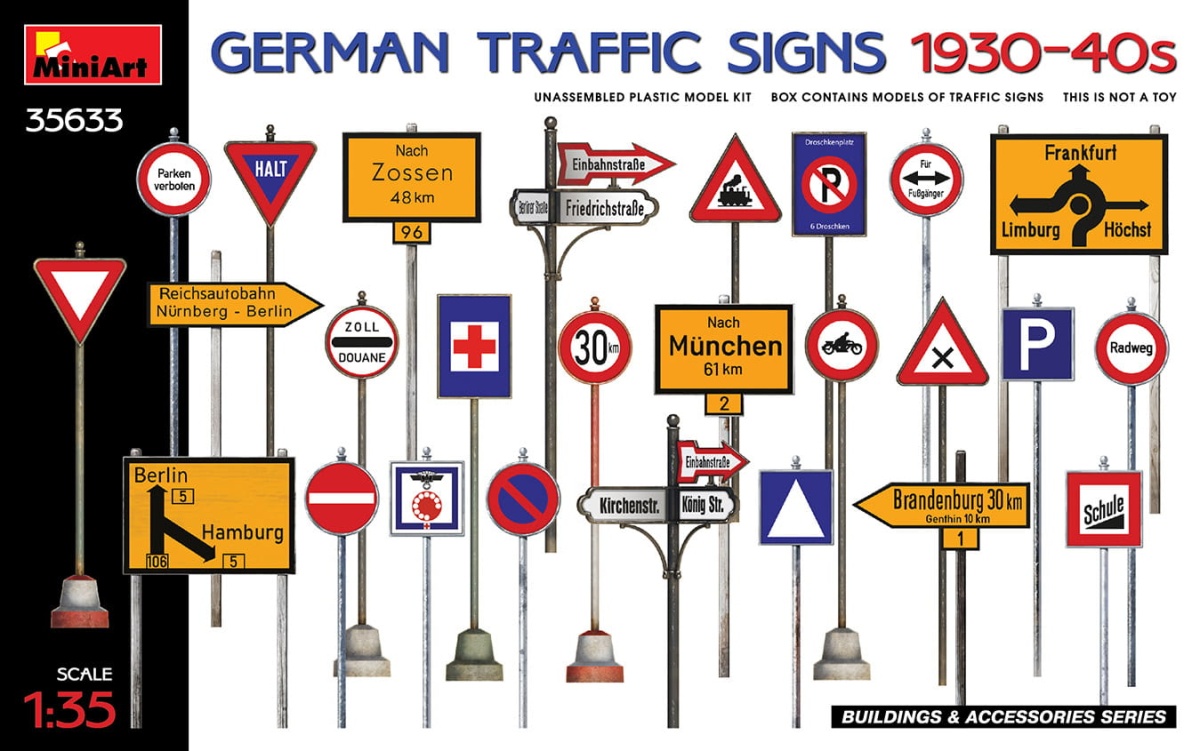 Zdjęcie główne produktu German Traffic Signs 1930-40s 1:35 MiniArt 35633