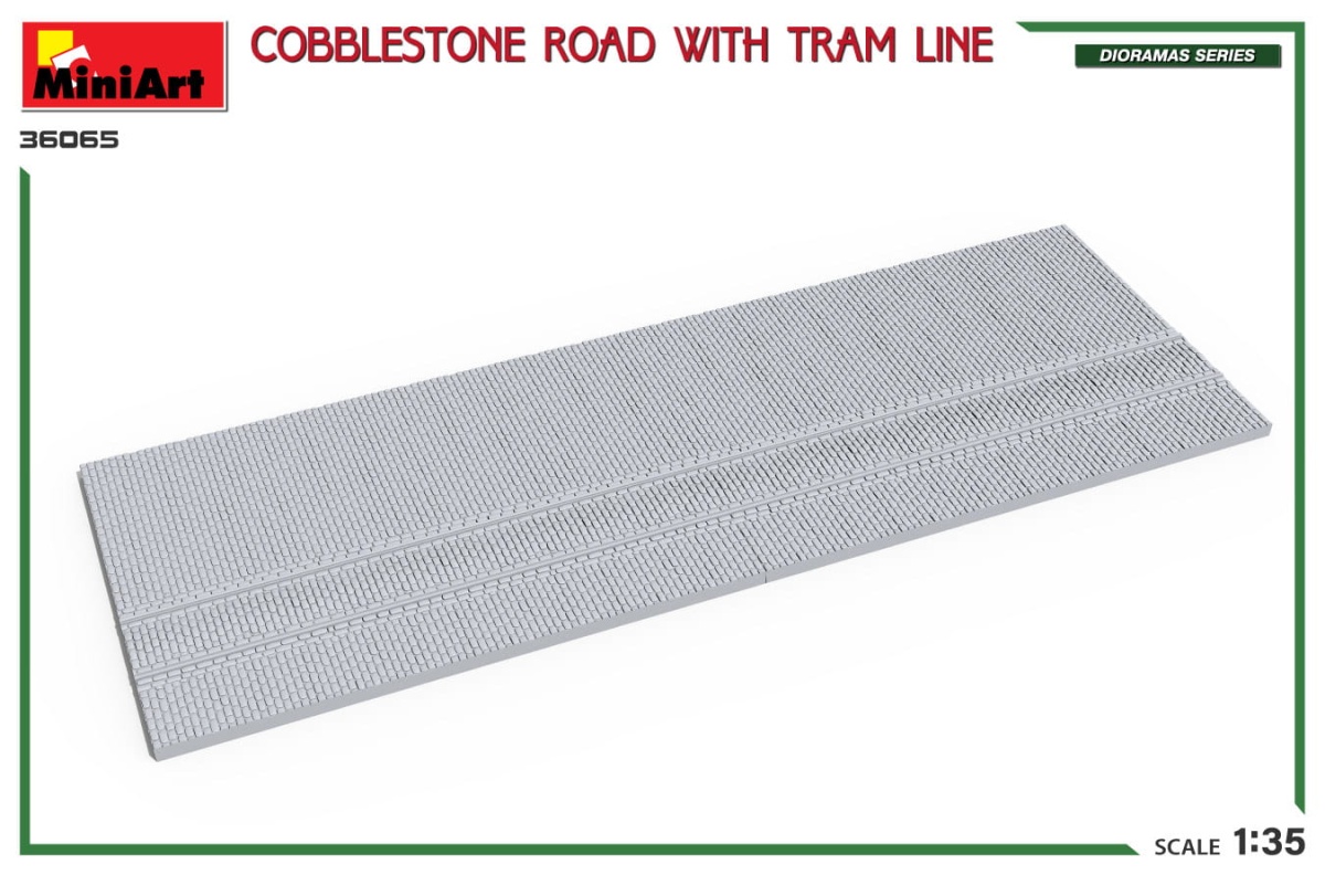 Zdjęcie dodatkowe produktu Cobblestone Road With Tram Line 1:35 MiniArt 36065