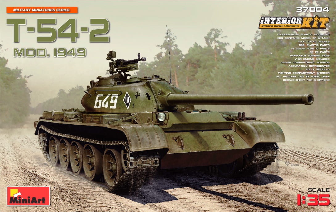 Zdjęcie główne produktu T-54-2 Mod. 1949 Soviet Medium Tank. Interior Kit 1:35 MiniArt 37004