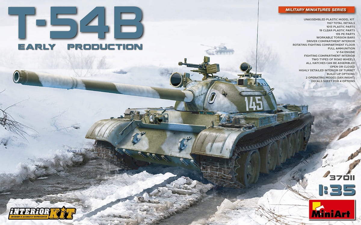Zdjęcie główne produktu T-54b Soviet Medium Tank. Early Production. Interior Kit 1:35 MiniArt 37011