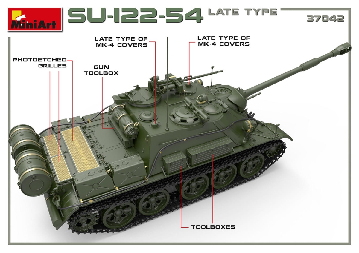 Zdjęcie dodatkowe produktu Su-122-54 Late Type 1:35 MiniArt 37042