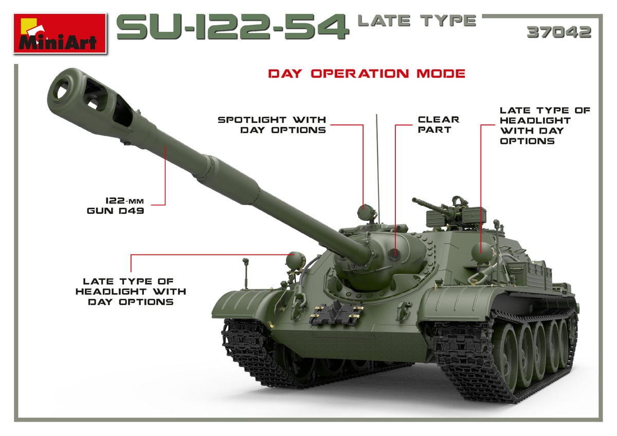 Zdjęcie dodatkowe produktu Su-122-54 Late Type 1:35 MiniArt 37042