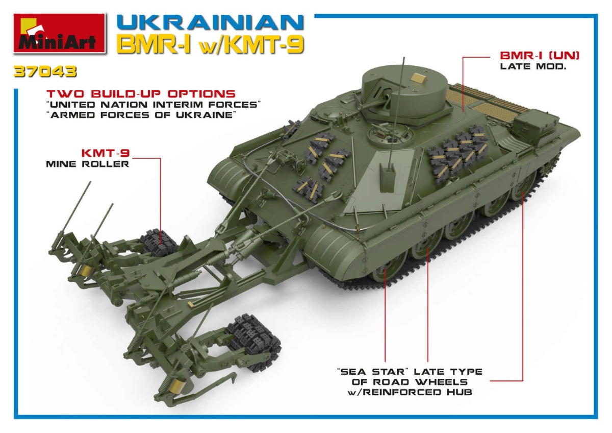 Zdjęcie dodatkowe produktu Ukrainian Bmr-1 W/kmt-9 1:35 MiniArt 37043