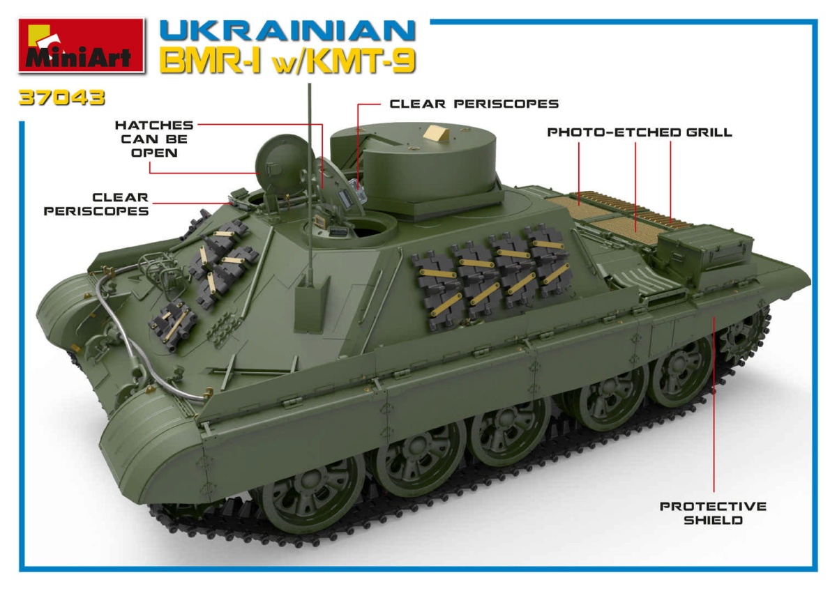 Zdjęcie dodatkowe produktu Ukrainian Bmr-1 W/kmt-9 1:35 MiniArt 37043