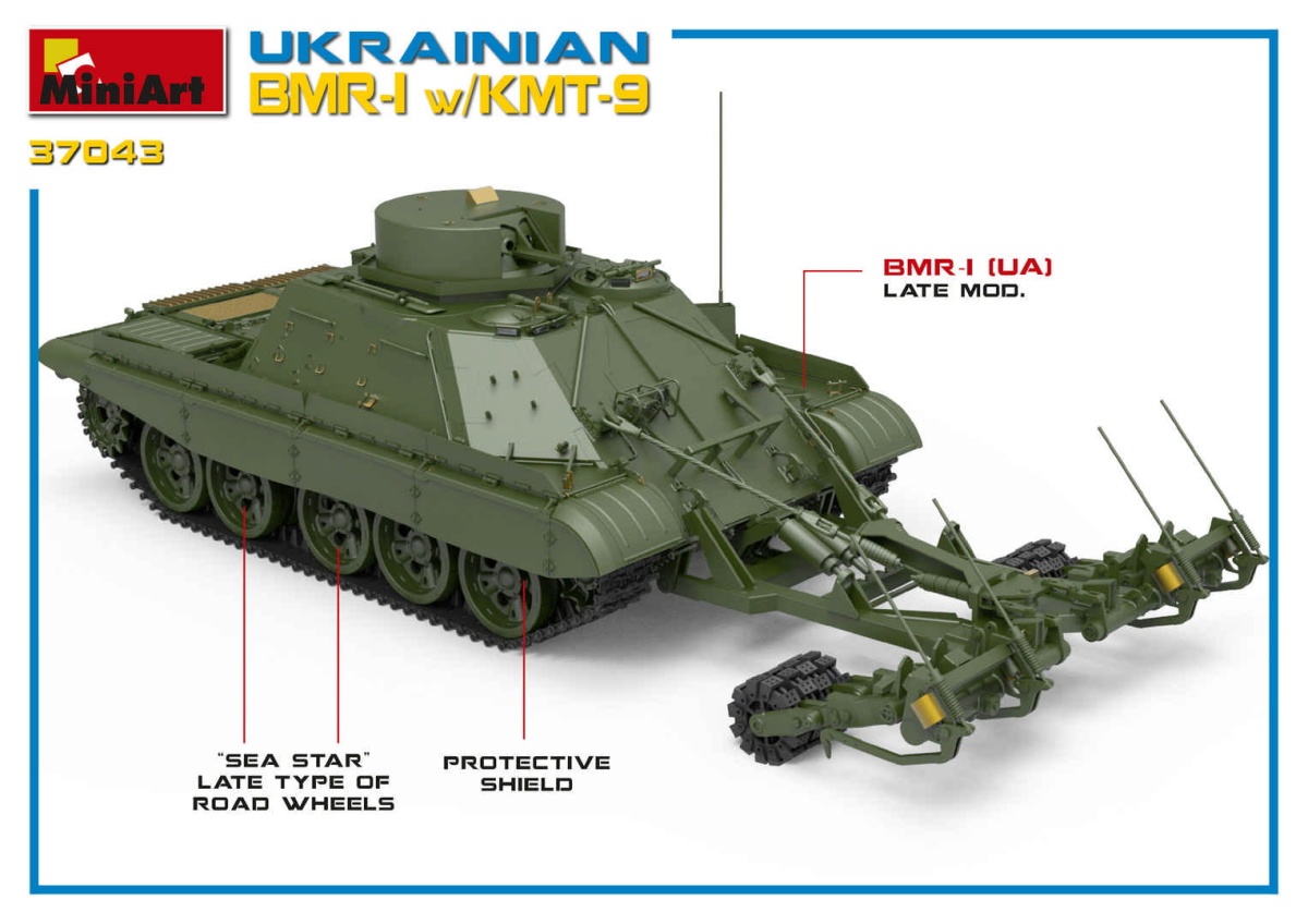 Zdjęcie dodatkowe produktu Ukrainian Bmr-1 W/kmt-9 1:35 MiniArt 37043