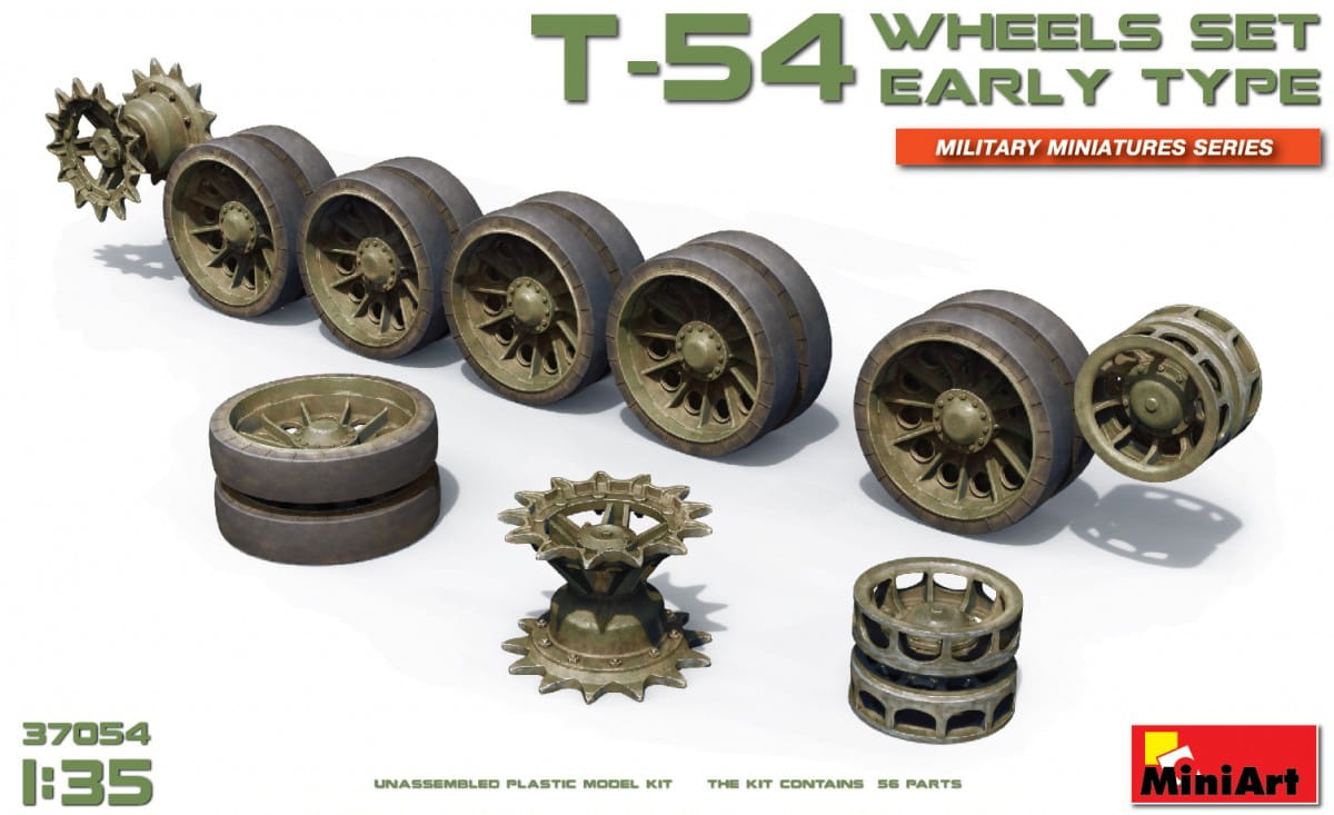 Zdjęcie główne produktu T-54 Wheels Set. Early Type 1:35 MiniArt 37054