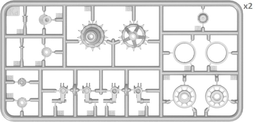 Zdjęcie dodatkowe produktu T-54 Wheels Set. Early Type 1:35 MiniArt 37054