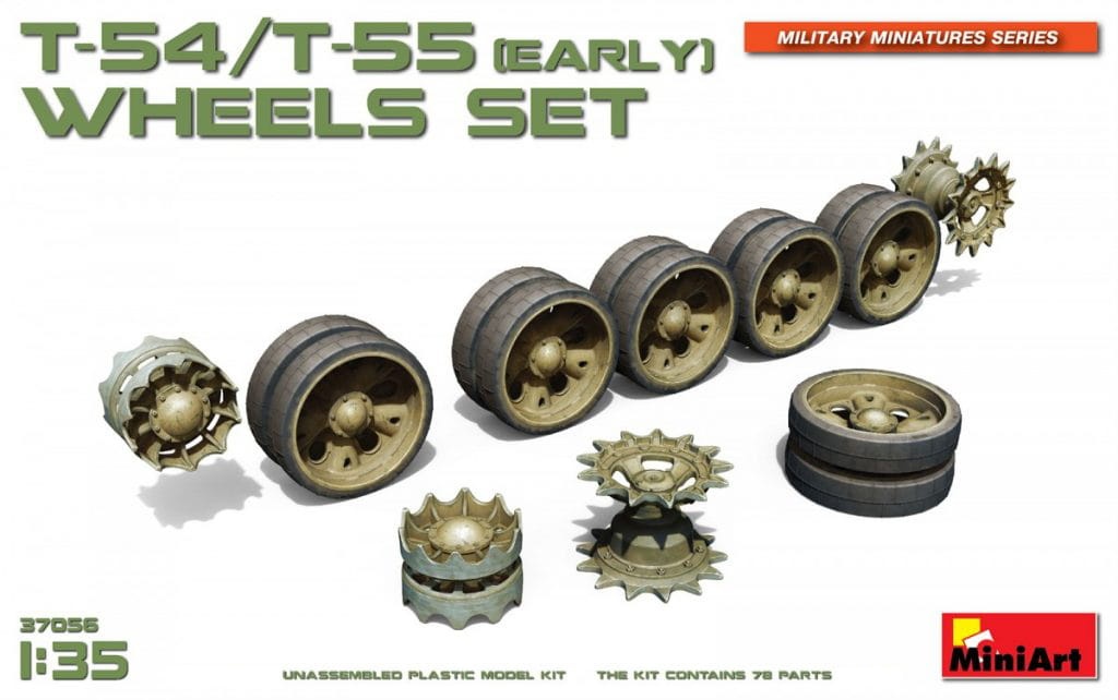 Zdjęcie główne produktu T-54, T-55 (early) Wheels Set 1:35 MiniArt 37056