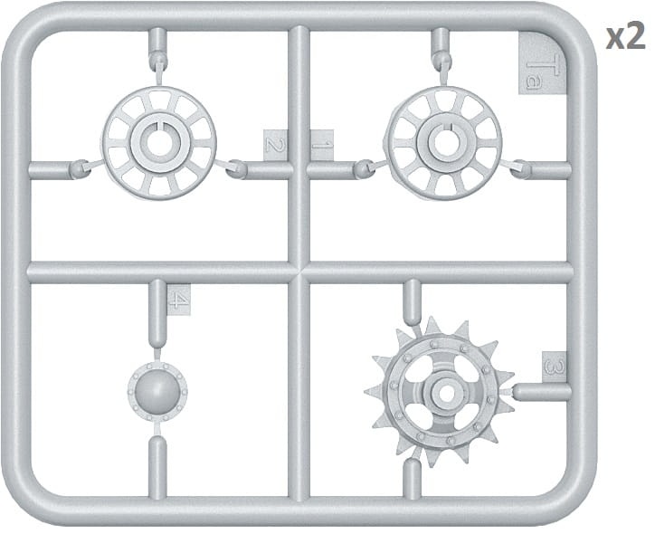 Zdjęcie dodatkowe produktu T-54, T-55 (early) Wheels Set 1:35 MiniArt 37056