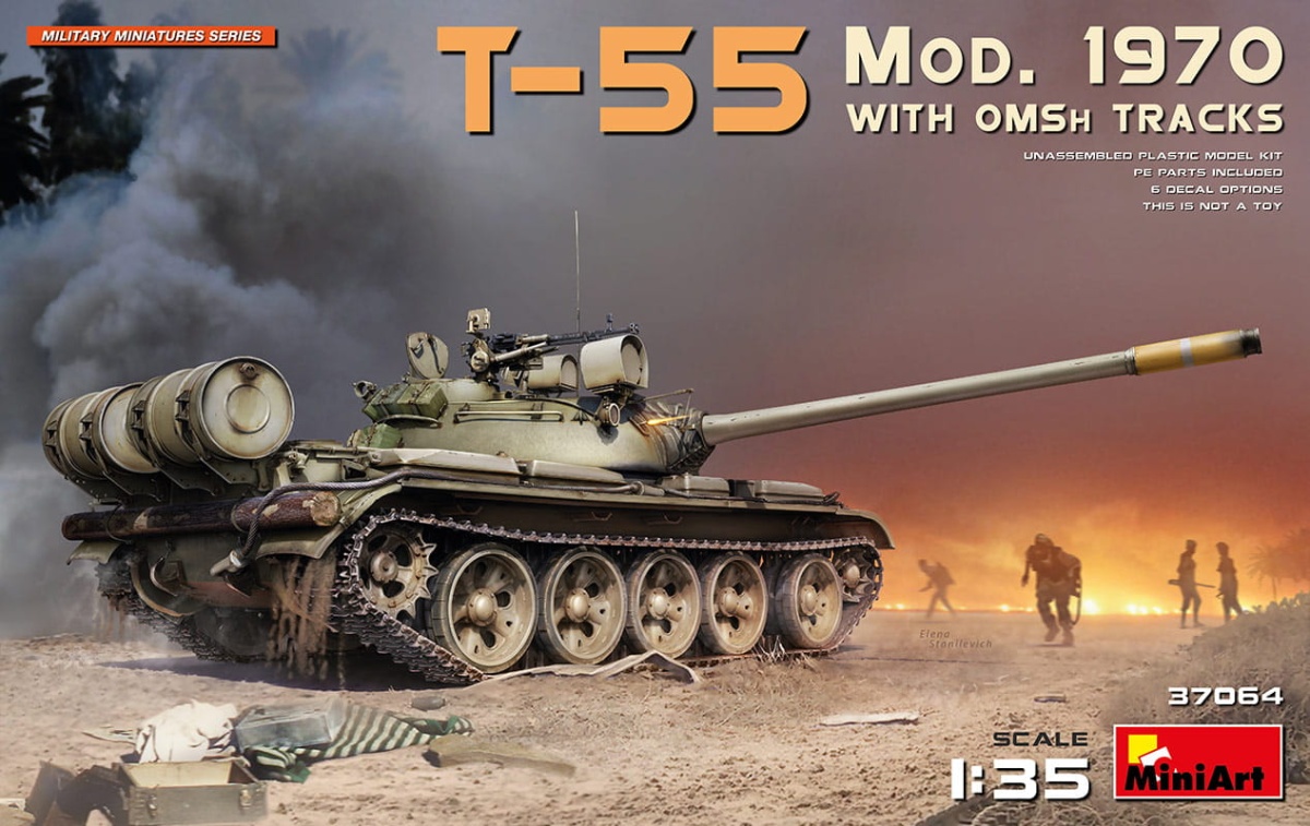 Zdjęcie główne produktu T-55 Mod. 1970 With Omsh Tracks 1:35 MiniArt 37064