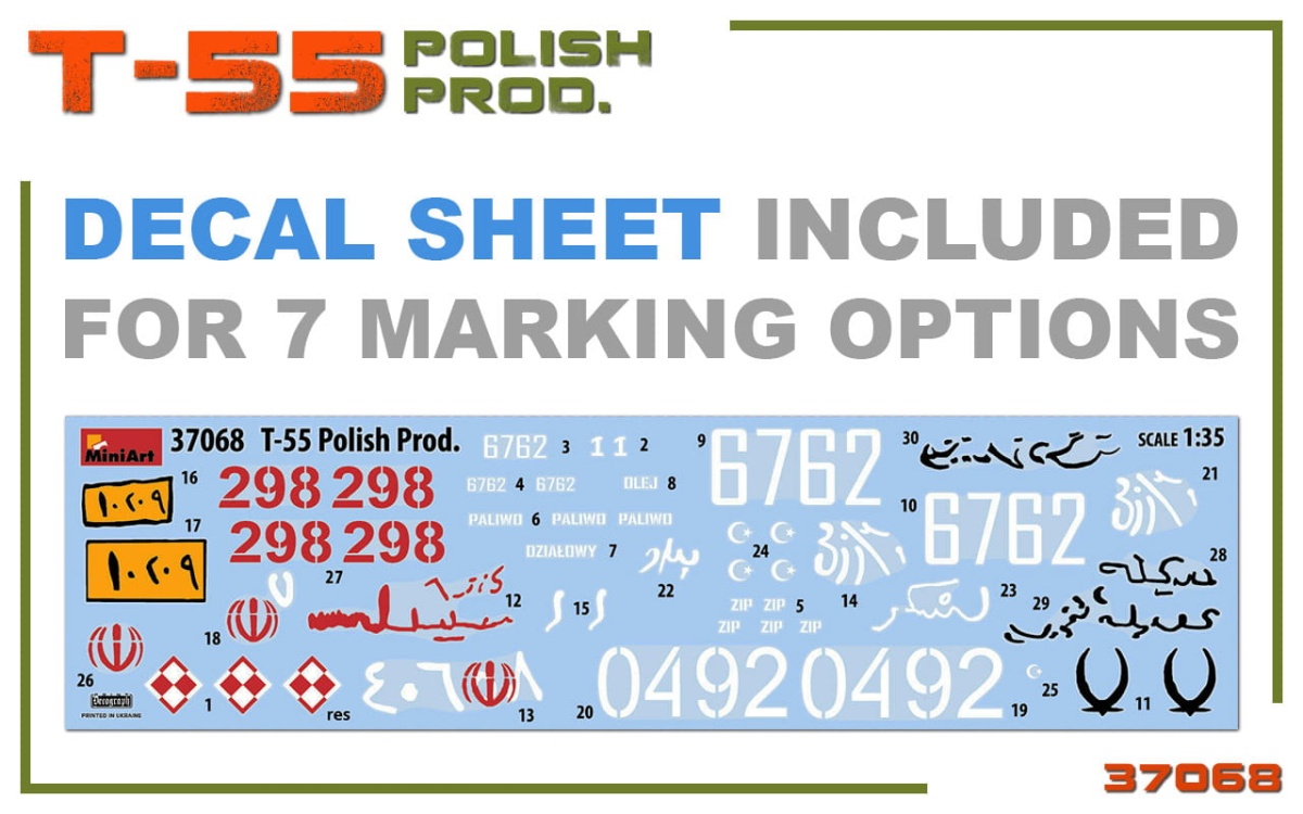 Zdjęcie dodatkowe produktu T-55 Polish Production 1:35 MiniArt 37068