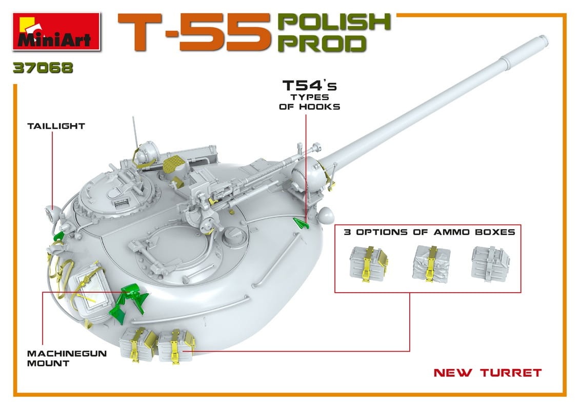 Zdjęcie dodatkowe produktu T-55 Polish Production 1:35 MiniArt 37068