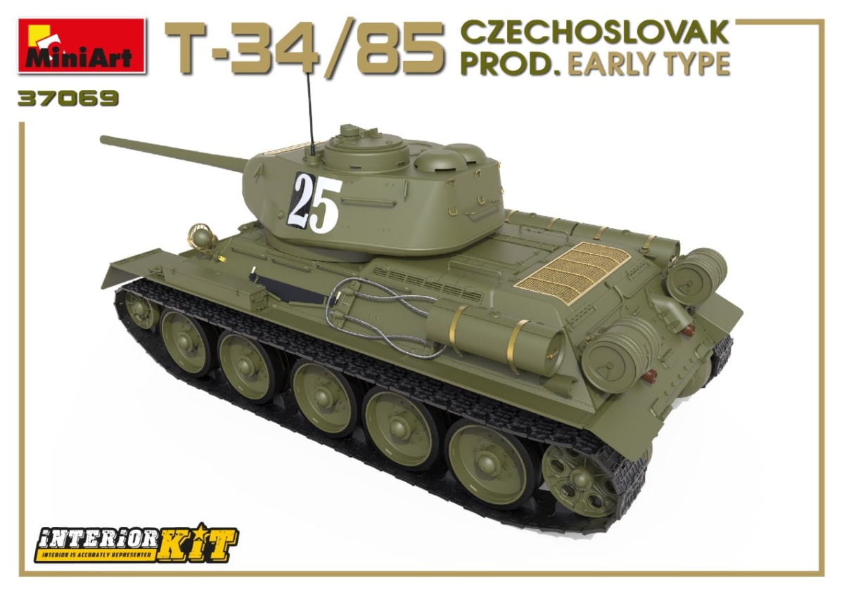 Zdjęcie dodatkowe produktu T-34/85 Czechoslovak Prod. Early Type. Interior Kit 1:35 MiniArt 37069