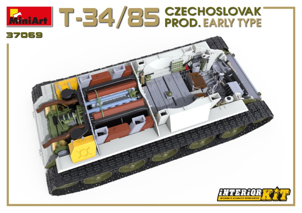 Zdjęcie dodatkowe produktu T-34/85 Czechoslovak Prod. Early Type. Interior Kit 1:35 MiniArt 37069