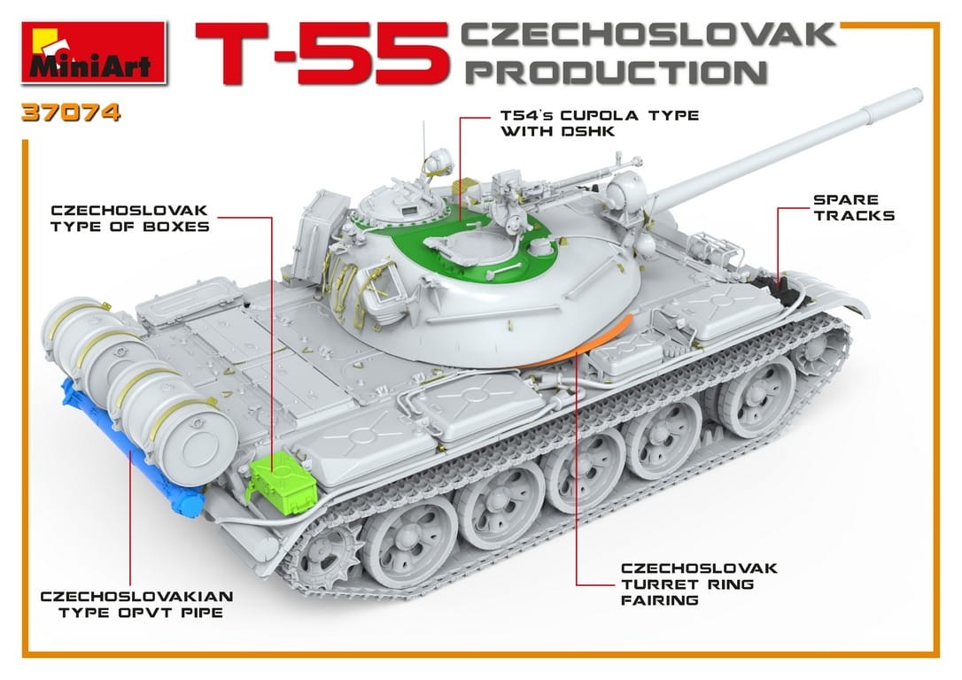 Zdjęcie dodatkowe produktu T-55 Czechoslovak Production 1:35 MiniArt 37074