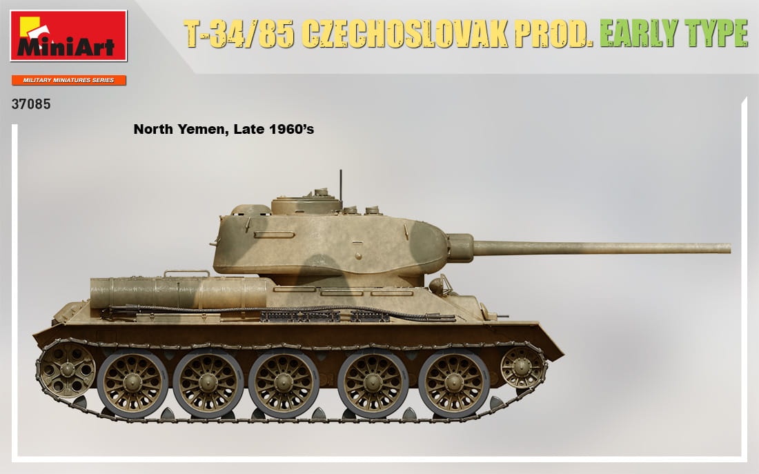 Zdjęcie dodatkowe produktu T-34/85 Czechoslovak Prod. Early Type 1:35 MiniArt 37085