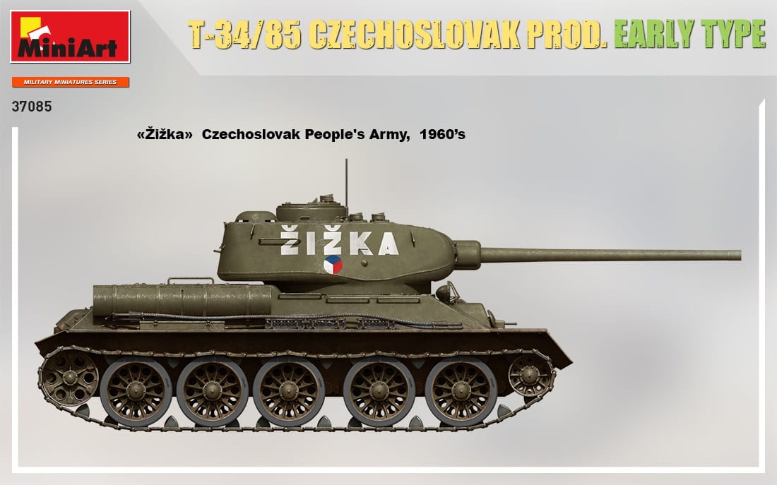 Zdjęcie dodatkowe produktu T-34/85 Czechoslovak Prod. Early Type 1:35 MiniArt 37085