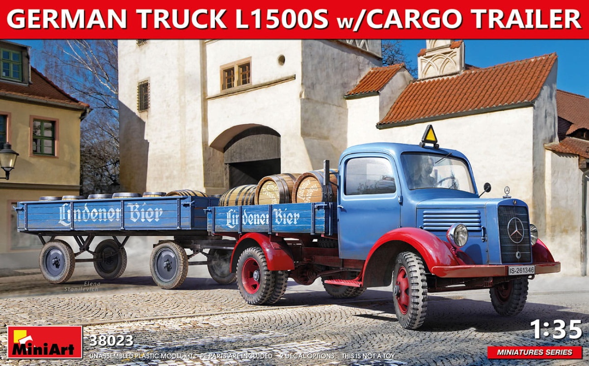 Zdjęcie główne produktu German Truck L1500s W/cargo Trailer 1:35 MiniArt 38023