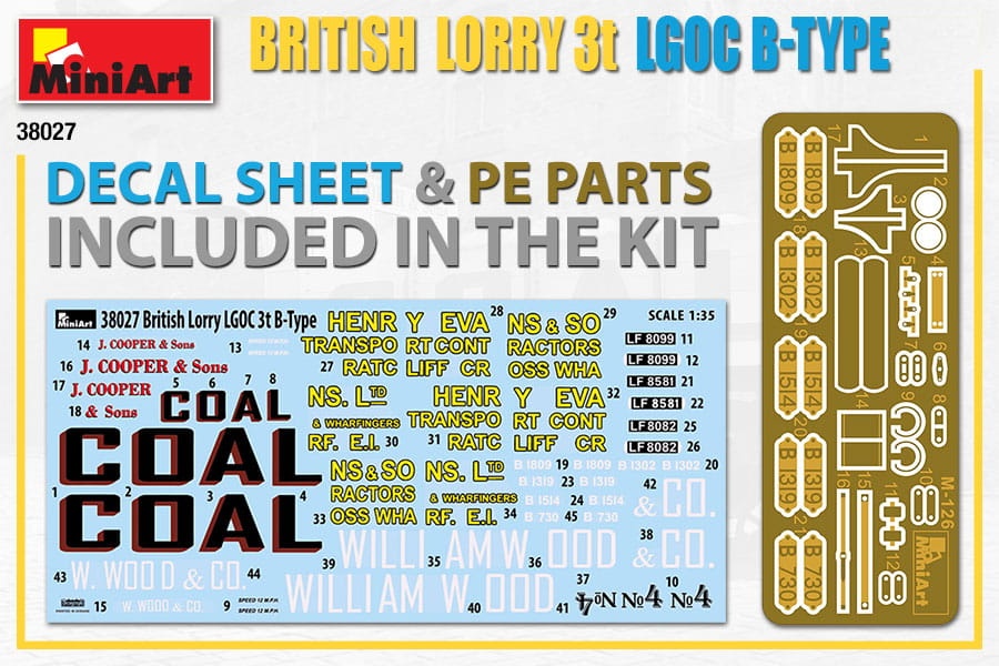 Zdjęcie dodatkowe produktu British Lorry 3t Lgoc B-type 1:35 MiniArt 38027