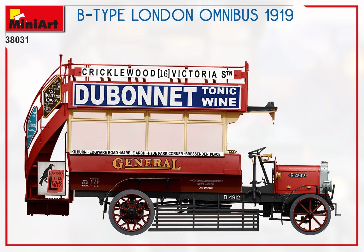 Zdjęcie dodatkowe produktu B-type London Omnibus 1919 1:35 MiniArt 38031
