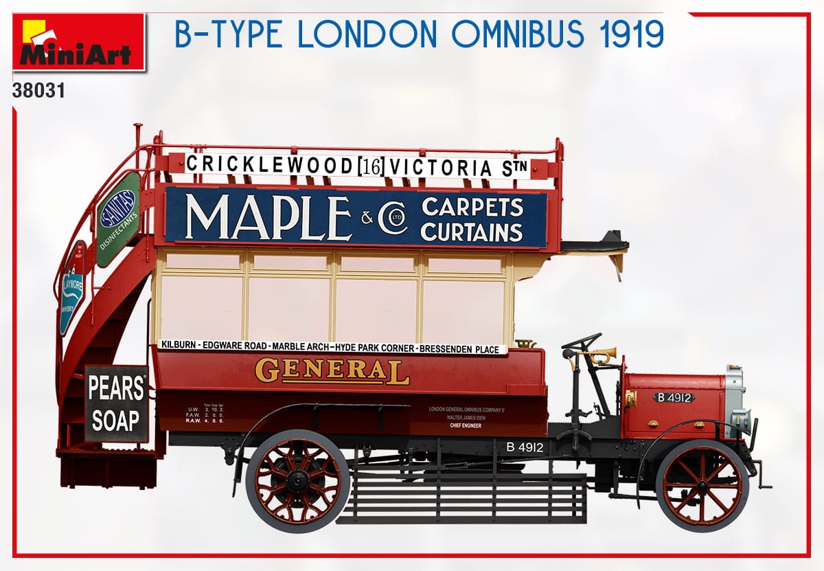 Zdjęcie dodatkowe produktu B-type London Omnibus 1919 1:35 MiniArt 38031