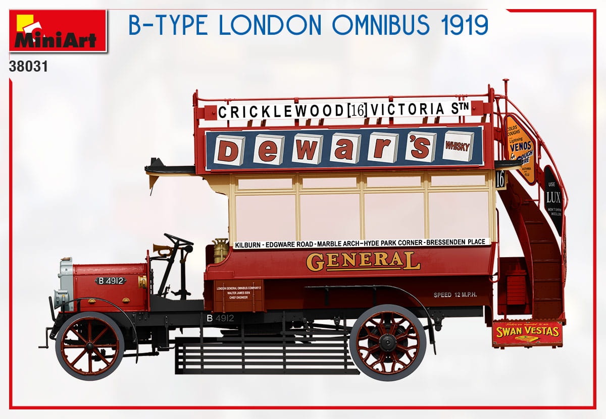 Zdjęcie dodatkowe produktu B-type London Omnibus 1919 1:35 MiniArt 38031