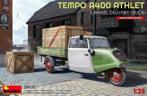 Tempo A400 Athlet 3-wheel Delivery Truck 1:35 MiniArt 38032