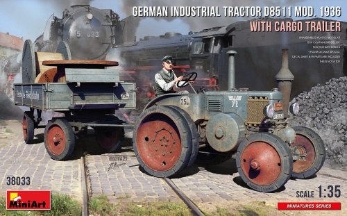 German Industrial Tractor D8511 Mod. 1936 With Cargo Trailer 1:35 MiniArt 38033