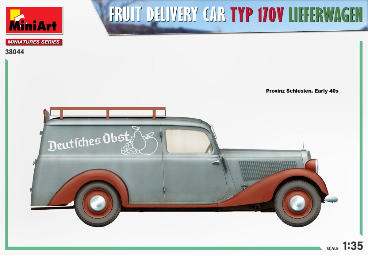 Zdjęcie dodatkowe produktu Fruit Delivery Van Typ 170v Lieferwagen 1:35 MiniArt 38044