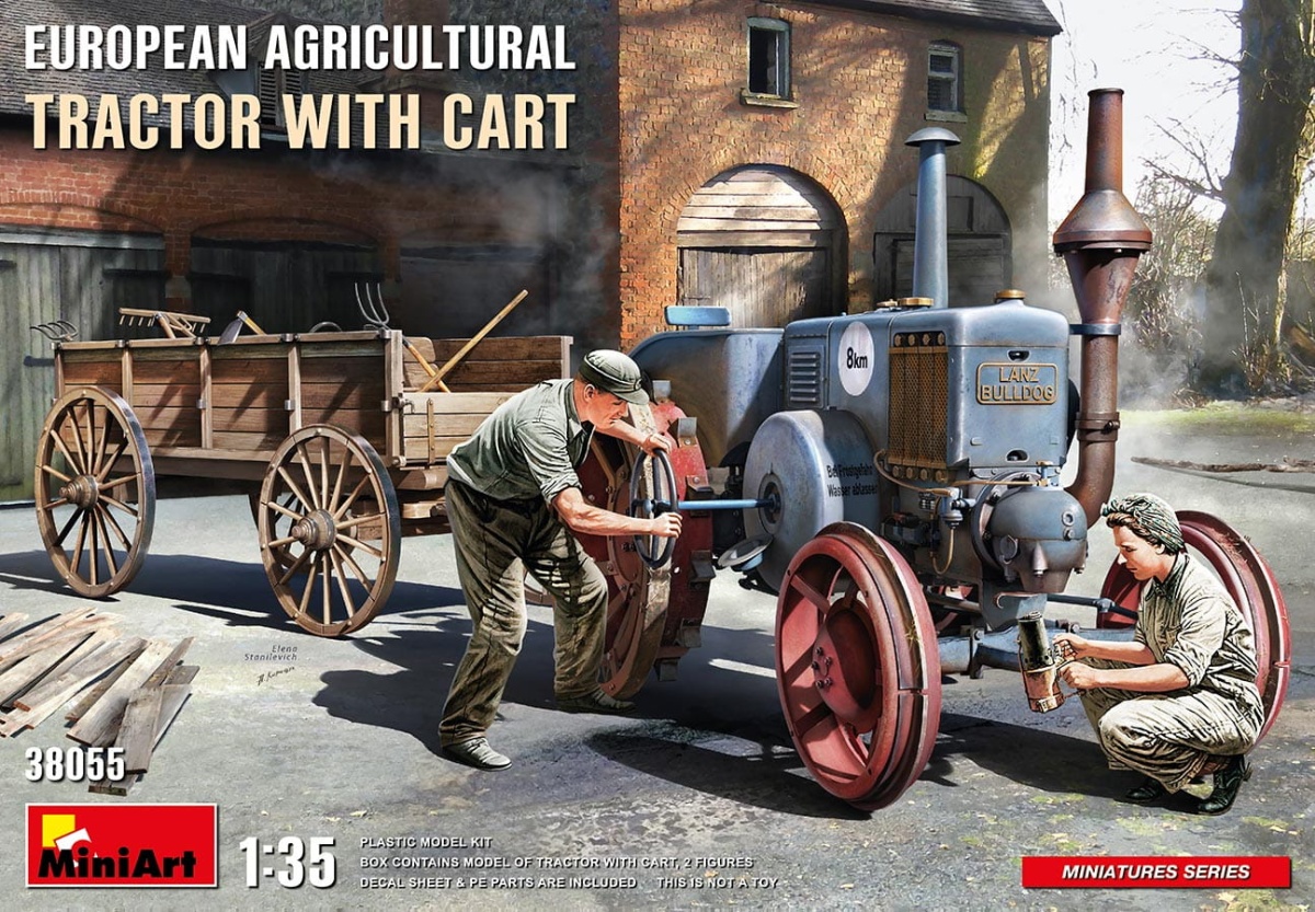 Zdjęcie główne produktu European Agricultural Tractor With Cart 1:35 MiniArt 38055