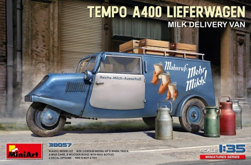 Tempo A400 Lieferwagen. Milk Delivery Van 1:35 MiniArt 38057