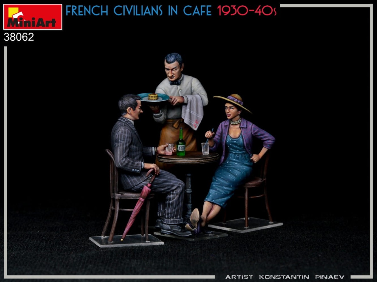 Zdjęcie dodatkowe produktu French Civilians In Cafe 1930-40s 1:35 MiniArt 38062