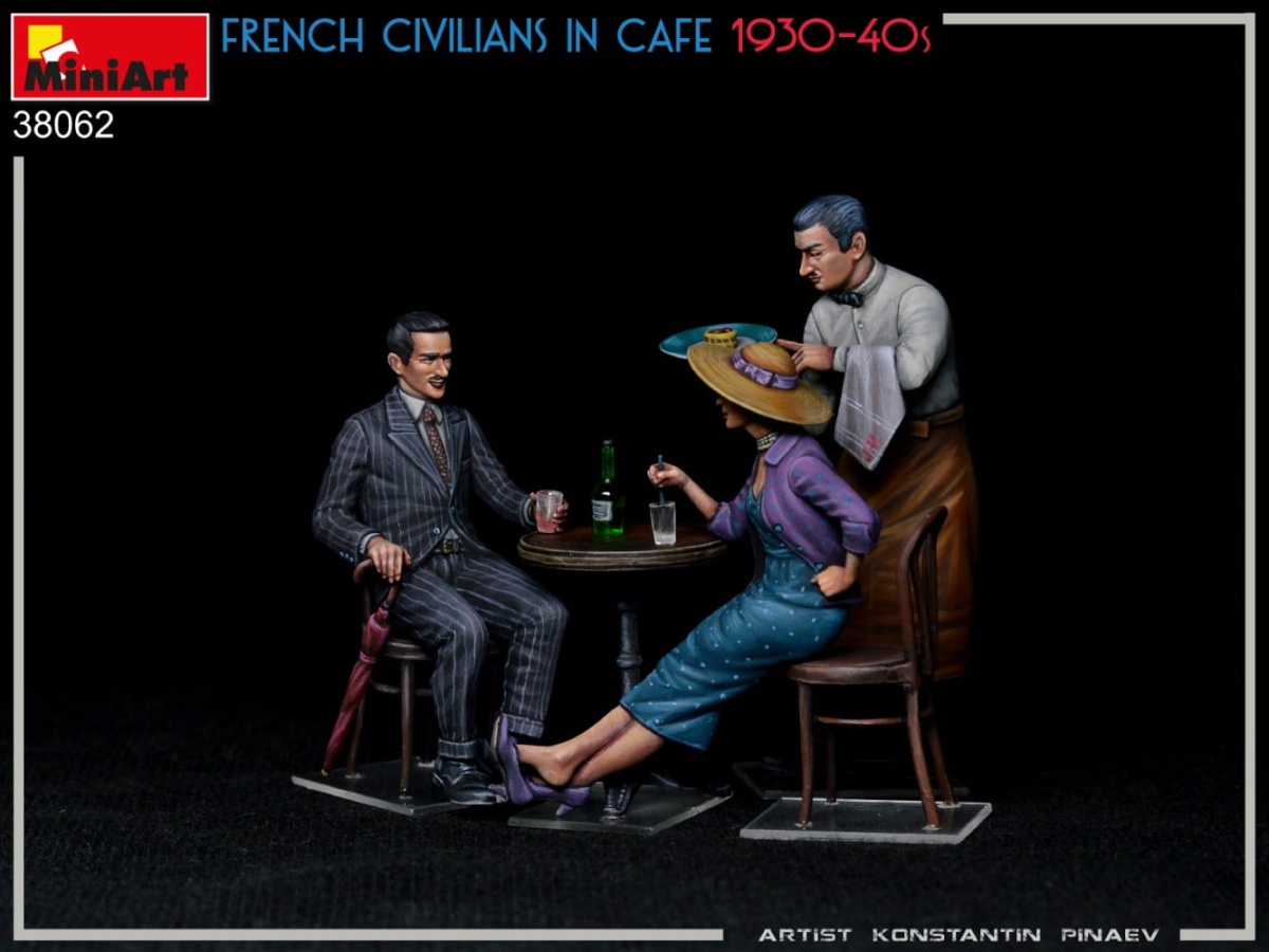 Zdjęcie dodatkowe produktu French Civilians In Cafe 1930-40s 1:35 MiniArt 38062