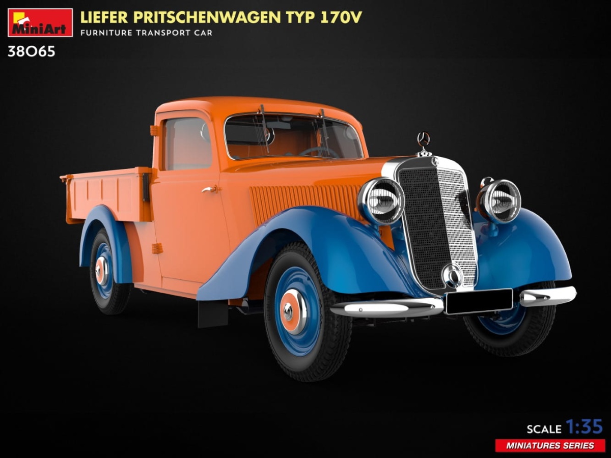 Zdjęcie dodatkowe produktu Liefer Pritschenwagen Typ 170v. Furniture Transport Car 1:35 MiniArt 38065