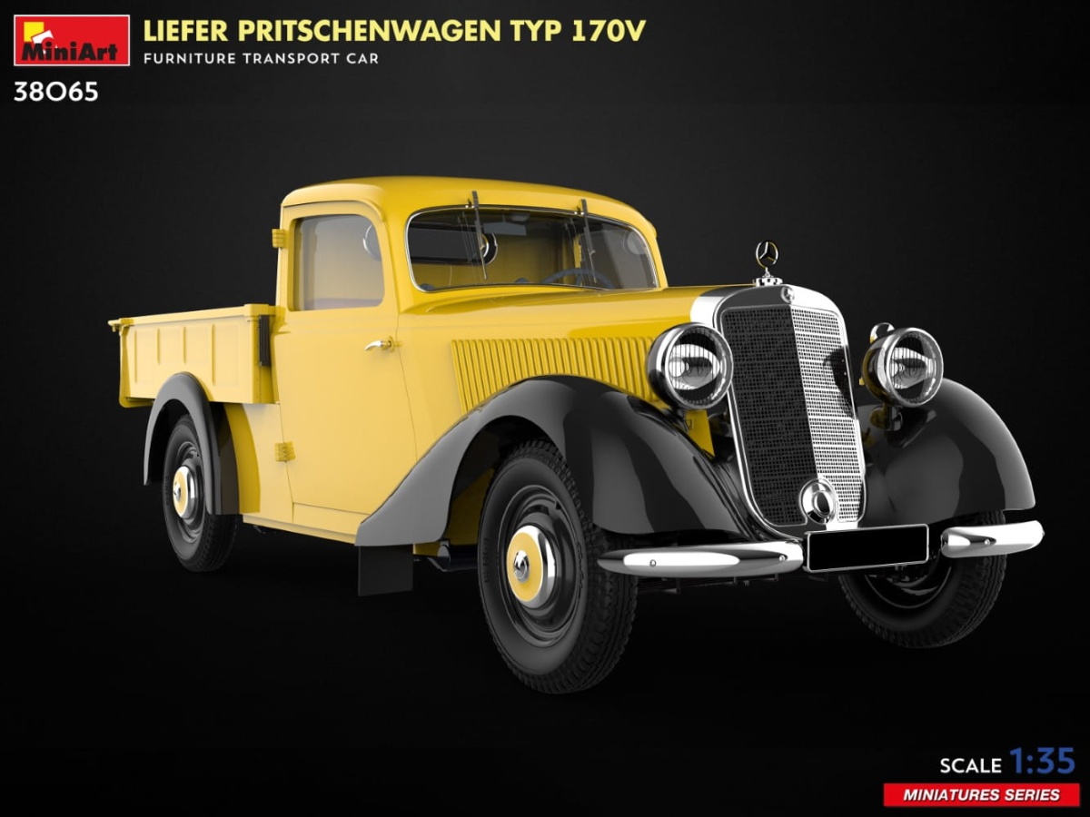 Zdjęcie dodatkowe produktu Liefer Pritschenwagen Typ 170v. Furniture Transport Car 1:35 MiniArt 38065