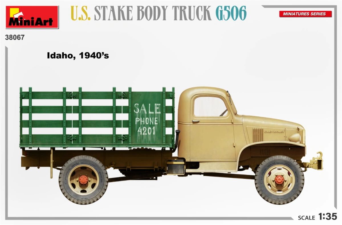Zdjęcie dodatkowe produktu U.s. Stake Body Truck G506 1:35 MiniArt 38067