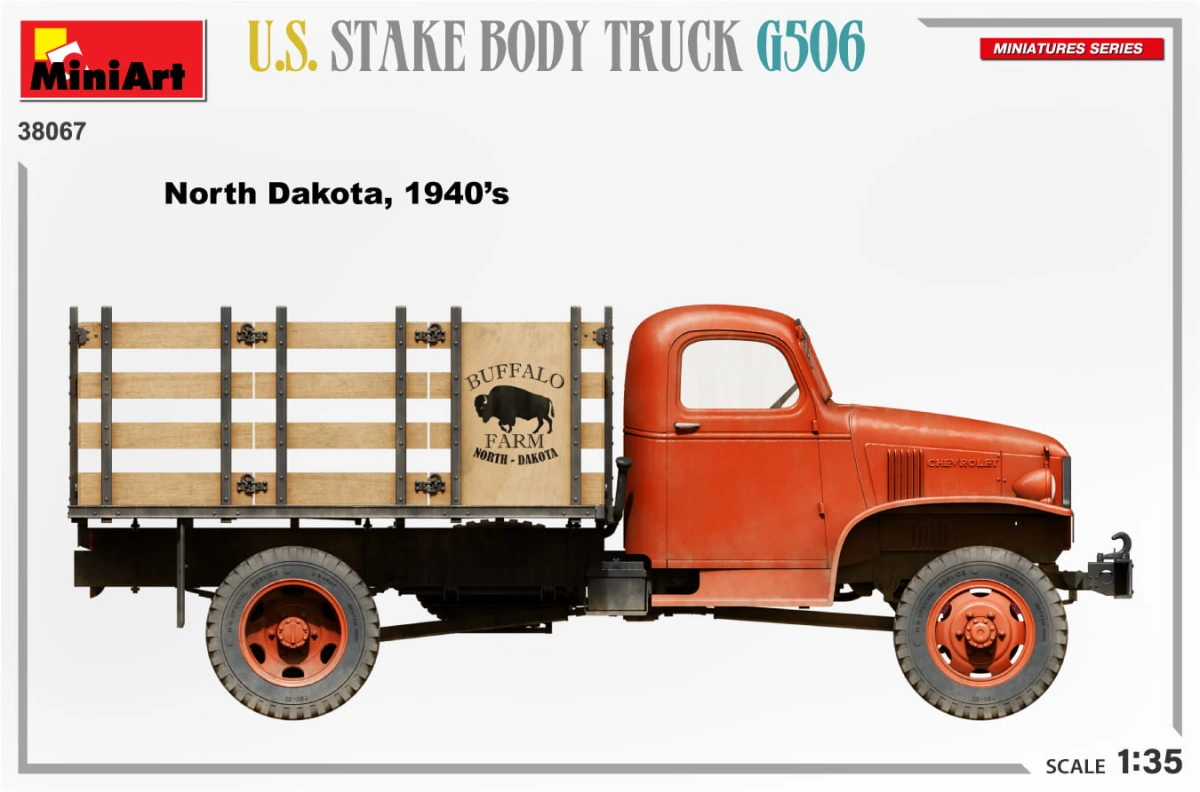 Zdjęcie dodatkowe produktu U.s. Stake Body Truck G506 1:35 MiniArt 38067