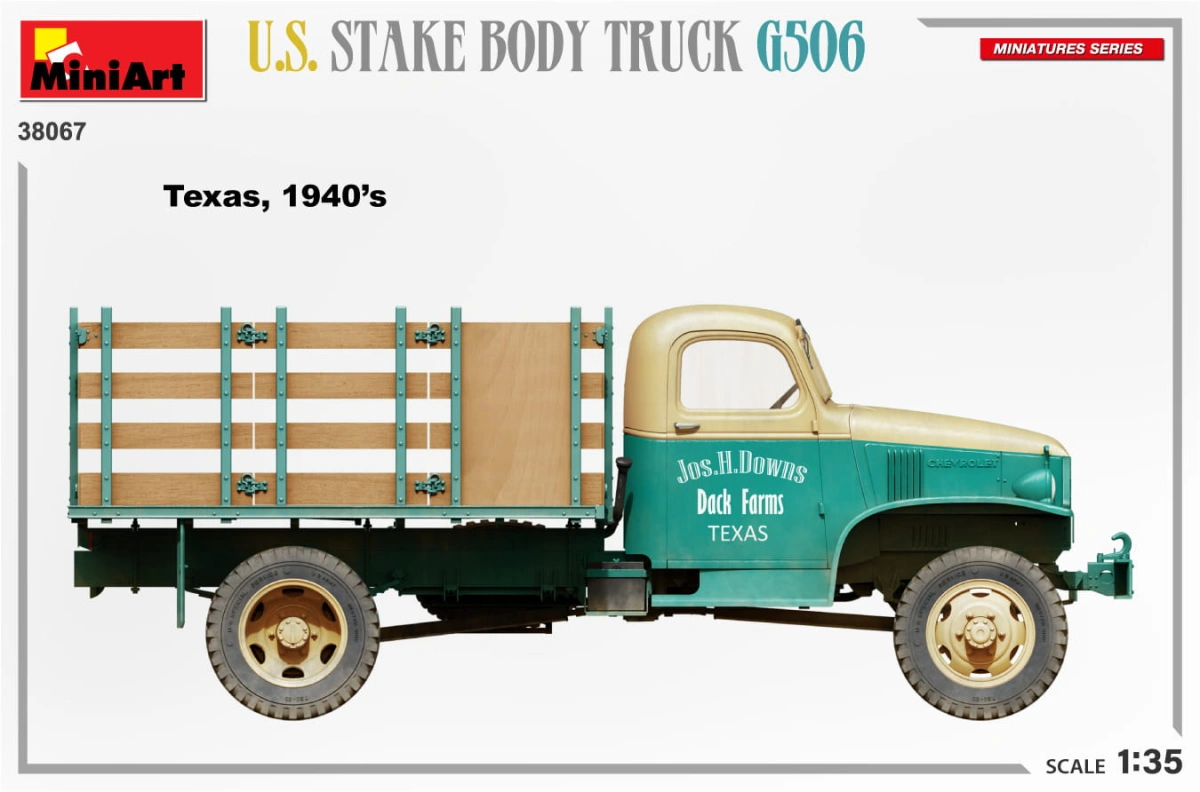 Zdjęcie dodatkowe produktu U.s. Stake Body Truck G506 1:35 MiniArt 38067
