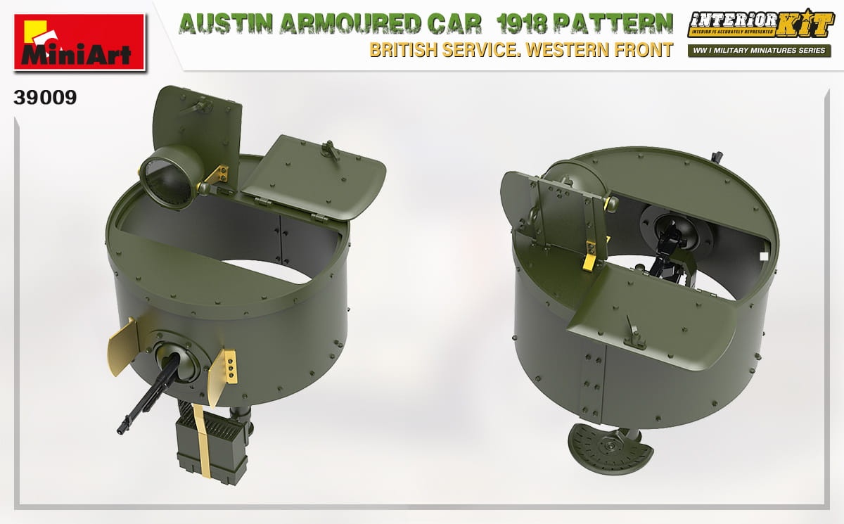 Zdjęcie dodatkowe produktu Austin Armoured Car 1918 Pattern. British Service. Western Front. Interior Kit 1:35 MiniArt 39009