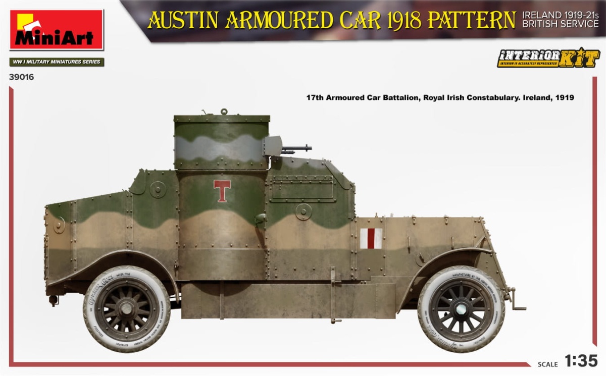 Zdjęcie dodatkowe produktu Austin Armoured Car 1918 Pattern. Ireland 1919-21. British Service. Interior Kit 1:35 MiniArt 39016