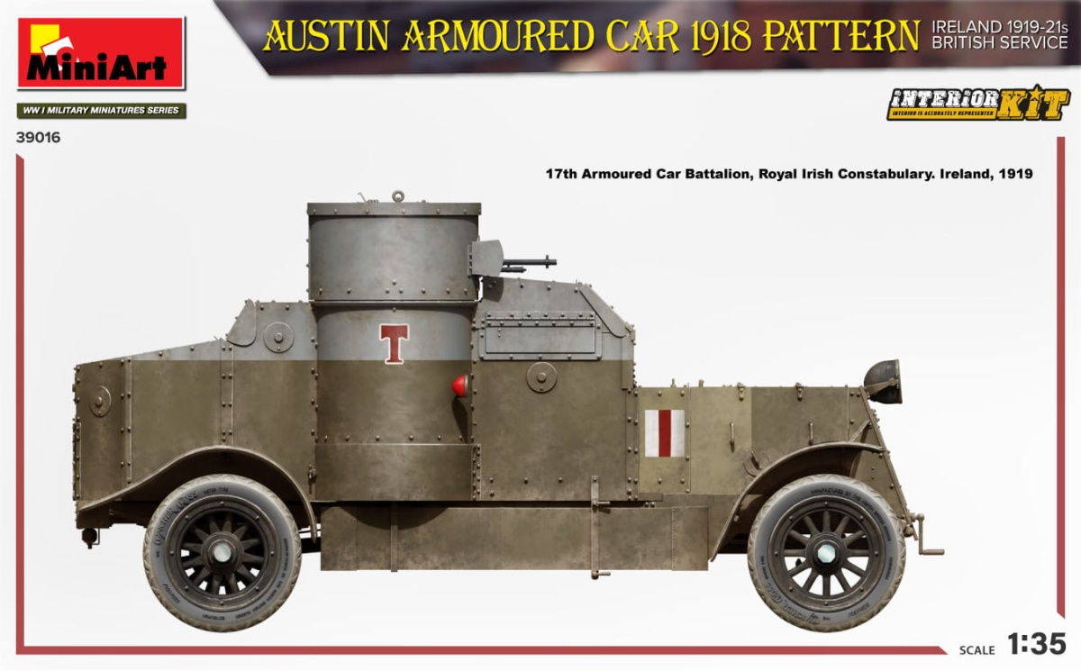 Zdjęcie dodatkowe produktu Austin Armoured Car 1918 Pattern. Ireland 1919-21. British Service. Interior Kit 1:35 MiniArt 39016