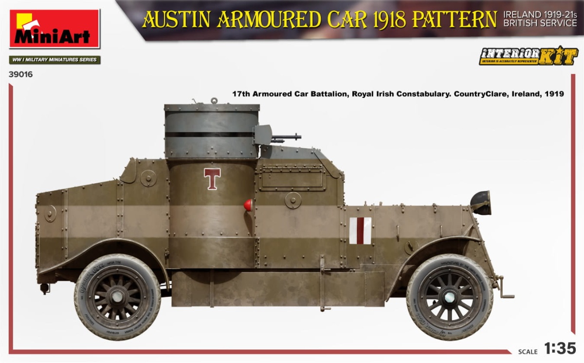 Zdjęcie dodatkowe produktu Austin Armoured Car 1918 Pattern. Ireland 1919-21. British Service. Interior Kit 1:35 MiniArt 39016