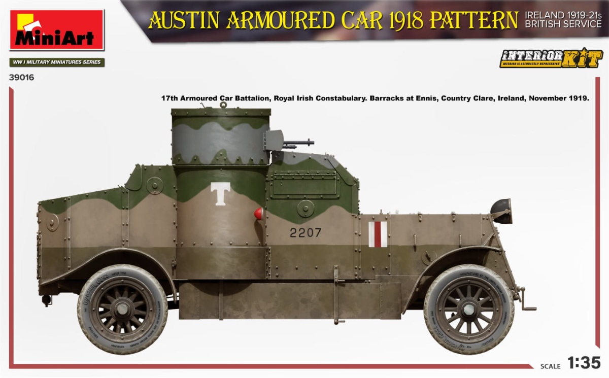 Zdjęcie dodatkowe produktu Austin Armoured Car 1918 Pattern. Ireland 1919-21. British Service. Interior Kit 1:35 MiniArt 39016