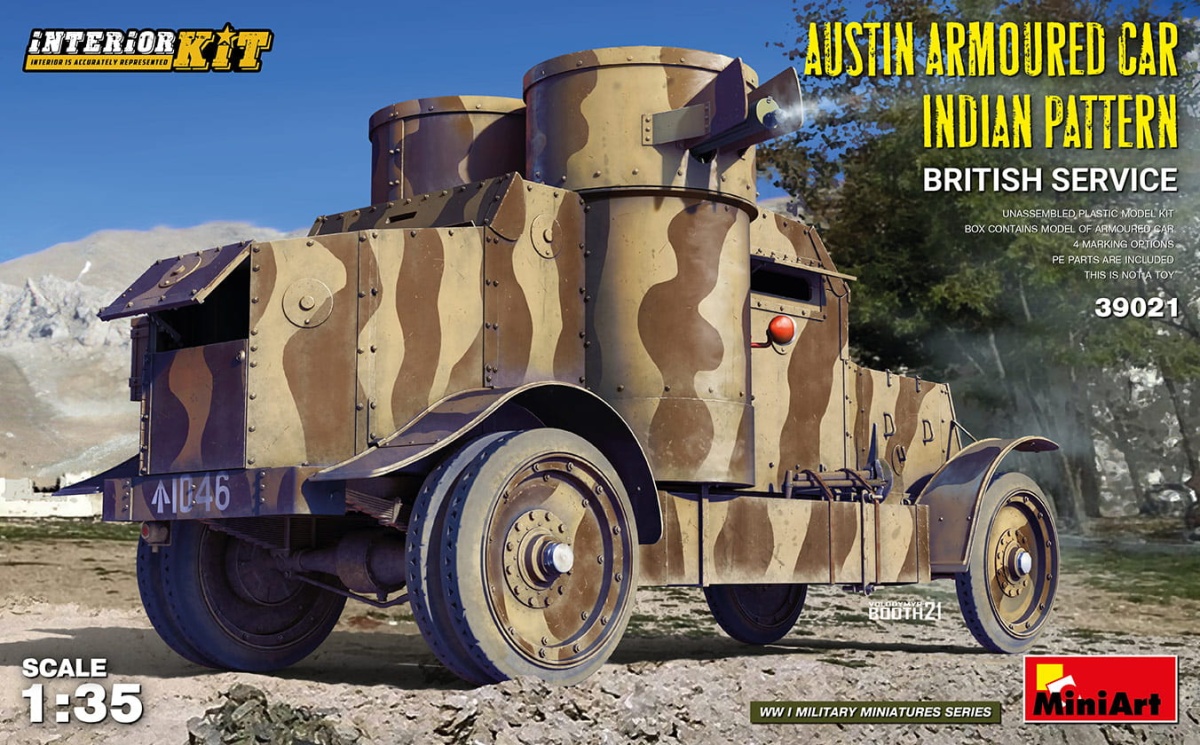 Zdjęcie główne produktu Austin Armoured Car Indian Pattern. British Service. Interior Kit 1:35 MiniArt 39021