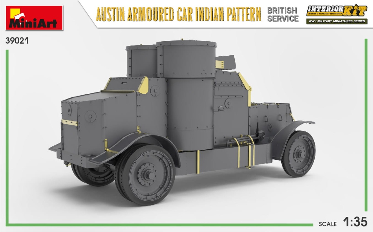 Zdjęcie dodatkowe produktu Austin Armoured Car Indian Pattern. British Service. Interior Kit 1:35 MiniArt 39021