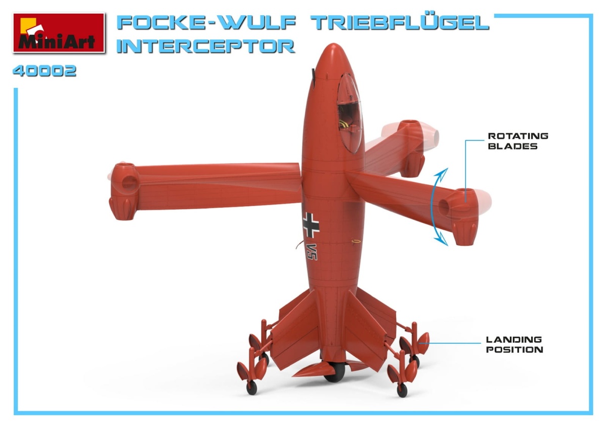 Zdjęcie dodatkowe produktu Focke Wulf Triebflugel Interceptor 1:35 MiniArt 40002