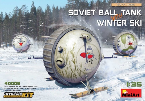 Soviet Ball Tank W/ Winter Ski. Interior Kit 1:35 MiniArt 40008