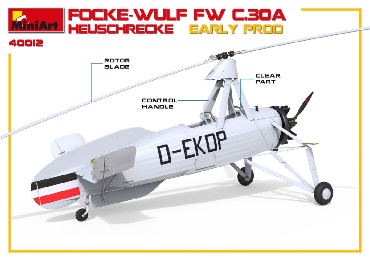 Zdjęcie dodatkowe produktu Focke-wulf Fw C.30a Heuschrecke. Early Prod 1:35 MiniArt 41012